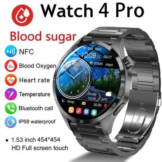 2025 m. Android GT4 Pro GPS NFC Smart Watch Men 360*360 AMOLED ekranas Širdies ritmas Bluetooth Call IP68 vandeniui atsparus vyriškas išmanusis laikrodis