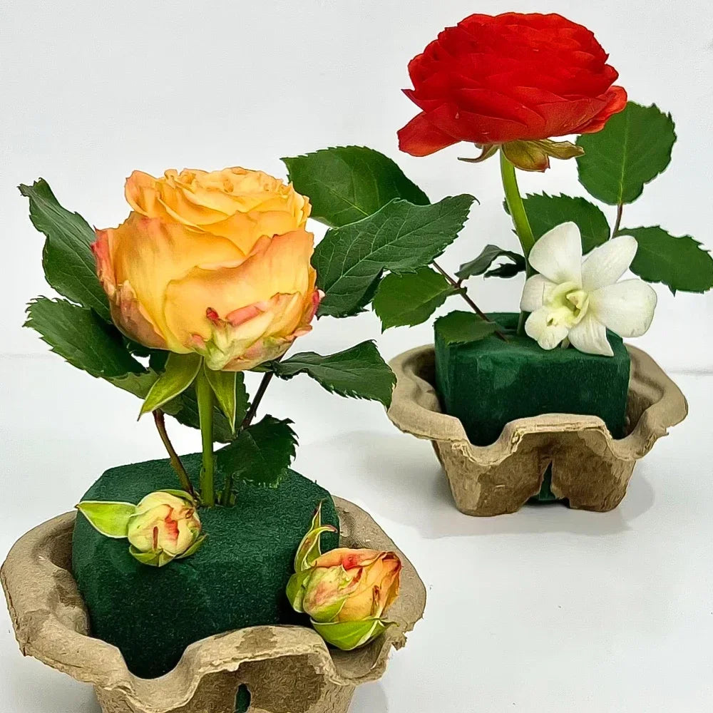 6/1pcs Square Flower Foam Bricks Wet Fresh Floral Arrangement Wedding Decoration Holder Plants Mud Artificial Garden Supplies