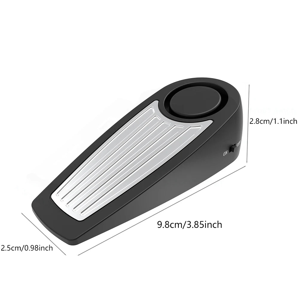 WSDCAM Wireless 120dB Door Stop Alarm Vibration Triggered Sensor Burglar Alarm Wedge Shaped Anti-theft Alarm Door For Hotel Home