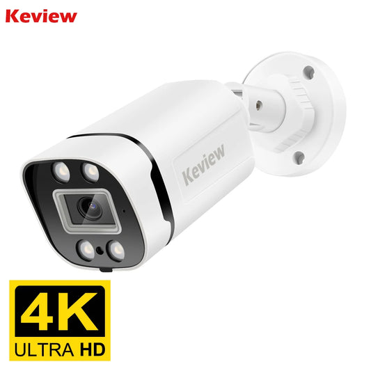 4K 8MP POE IP kamera Garso lauko POE/NOT POE H.265 Onvif Bullet CCTV namų 5MP spalvota naktinio matymo apsaugos kamera