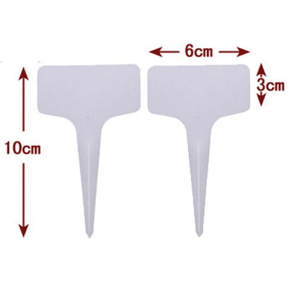 50pcs/100pcs 6x10cm Plastic Plant T-Type Tags Waterproof PVC Markers Nursery Garden Labels Reusable UV Resistant
