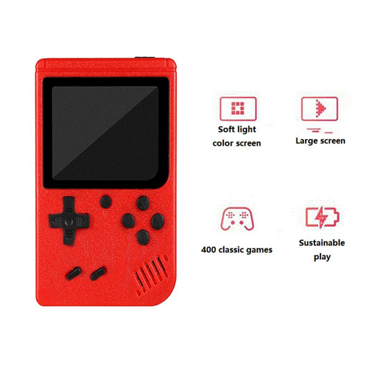 Prie televizoriaus galima prijungti „Red Retro Classic Games“ rankinę mažą žaidimų konsolę vaikams su šimtais žaidimų įkrovimo įrenginių